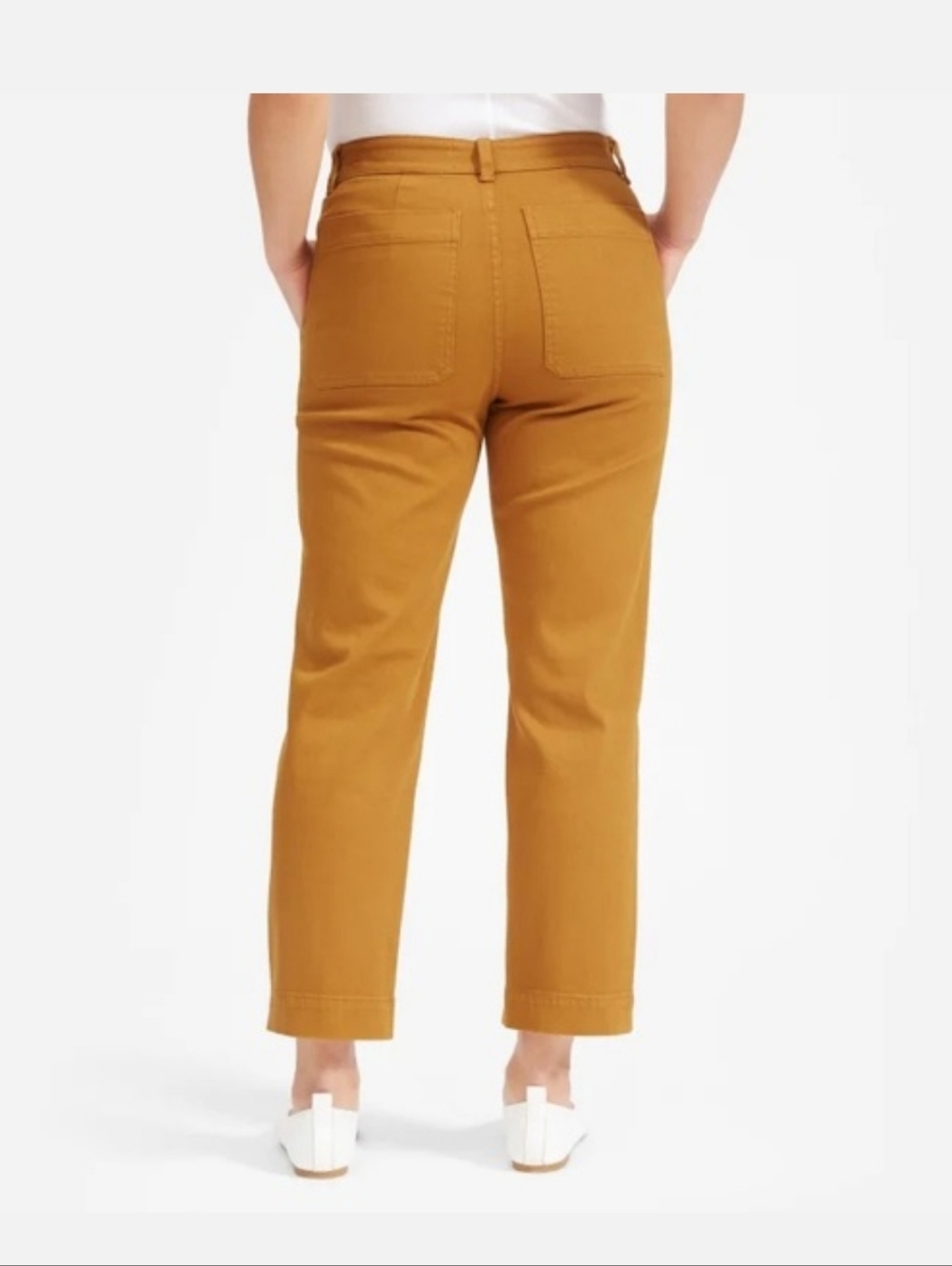 Everlane Cropped Straight Pants Golden Mustard Size 10 - Picture 2 of 8
